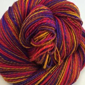 Sari Batik Handspun Yarn Fingering Sock 450 yds